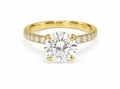 3.1 Carat Round Lab Diamond in 14KYG ring