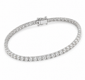 6.87 Carat Diamond in 14K White Gold Tennis Bracelet