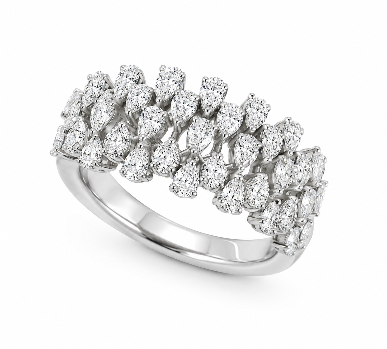 1.51 Carat Lab Diamond in 14K White Gold Ring