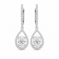 1.92 Carat Lab Diamonds in 14K White Gold Earrings