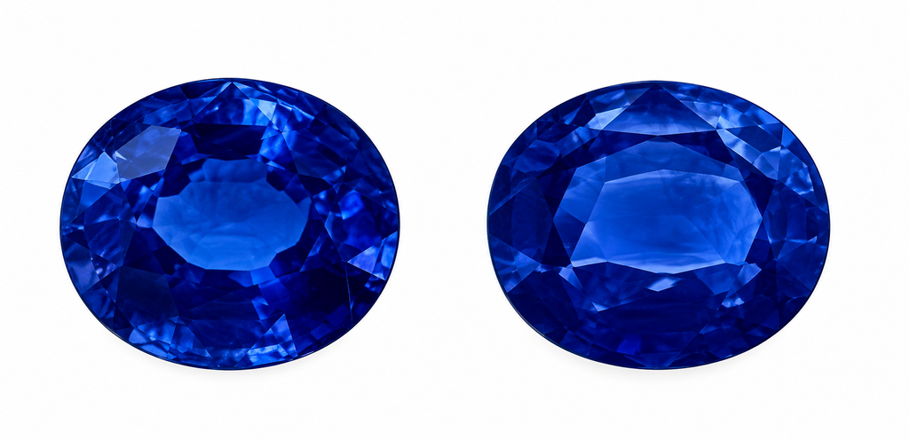 3.02 CaratOval pair Heat Sri Lanka Royal Blue Sapphire Loose stone