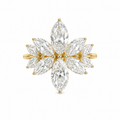 2.202 carat Marquise Lab Diamond in 3.85 grams 14K Yellow Gold ring