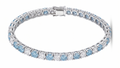 15.89 Carat Lab Diamond Tennis Bracelet in Silver
