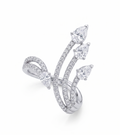 1.33 Carat Lab Diamond Pear shape in 14K White Gold