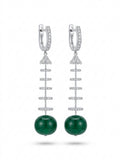 16.52 carat Natural Emerald 18K WG Earrings