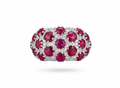 3 Carat Lab Ruby in 14K White Gold Ring