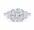 2.54 Carat Cushion cut Lab Diamond in 14K White Gold