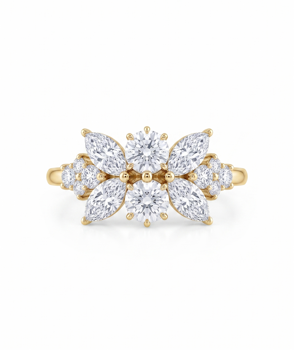 2.93 carat Lab Diamond 14K Yellow Gold ring