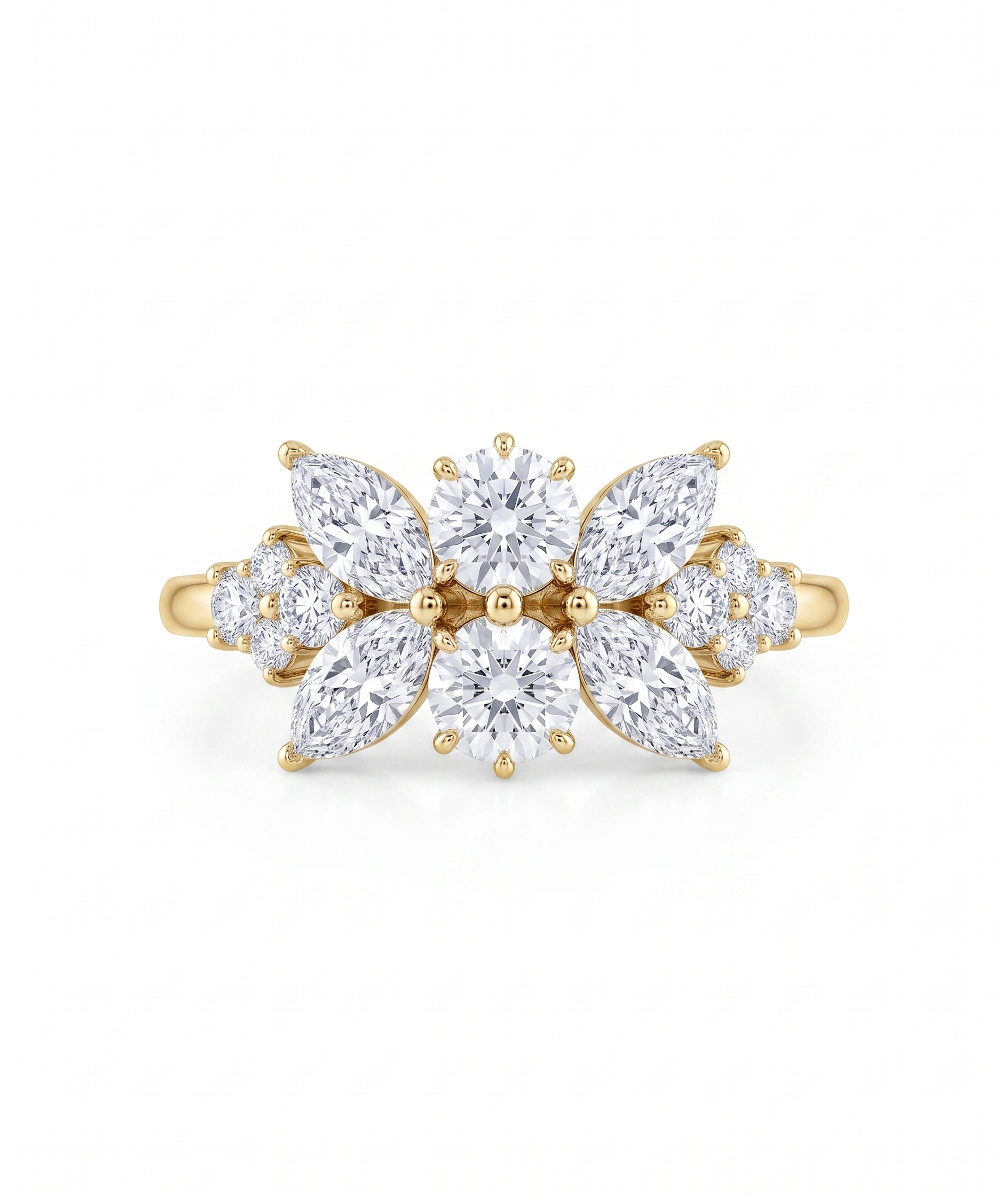 2.93 carat Lab Diamond 14K Yellow Gold ring