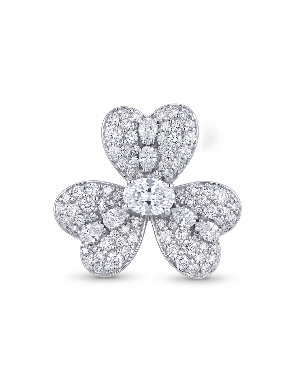2.80 Carat Lab Grown Diamond Pendant in 14K White Gold