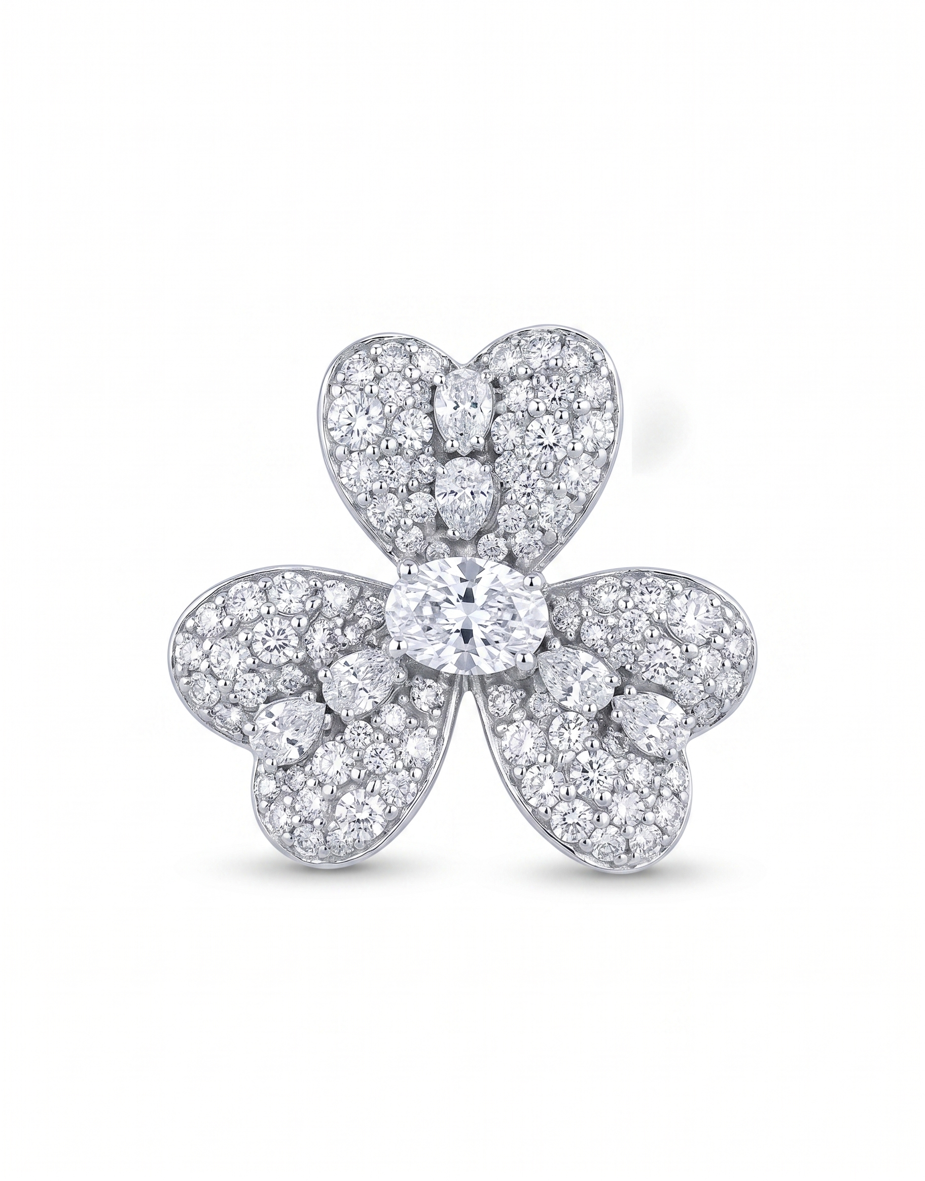 2.80 Carat Lab Grown Diamond Pendant in 14K White Gold