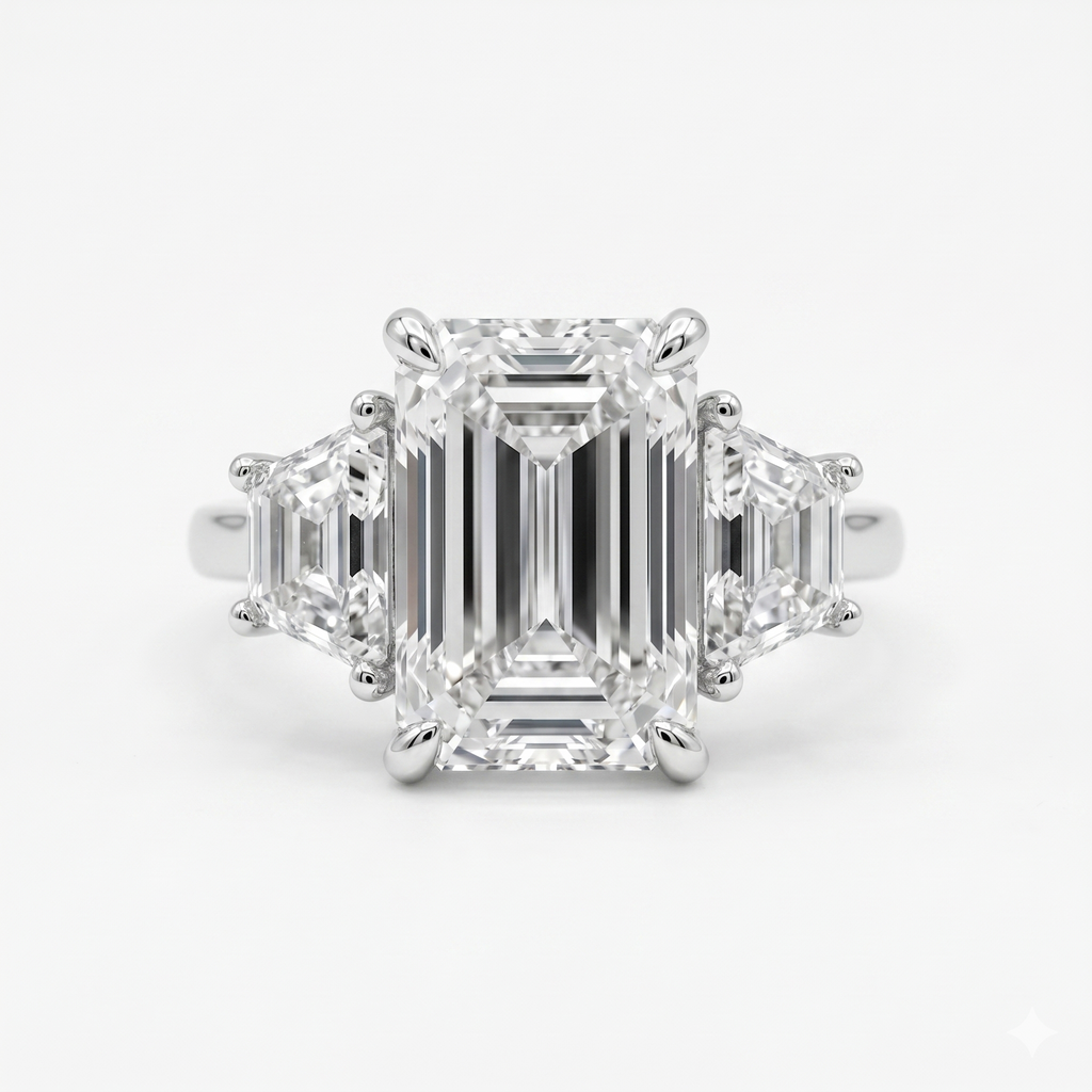 5 Carat Lab Diamond in 14K White Gold Ring