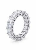 11.34 Carat Princess Cut Eternity Diamond Lab Ring 14K WG