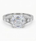 2.02 carat Asscher cut Lab Diamond 14K White Gold ring
