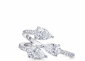 1.37 carat Pear shape Lab Diamond 14K White Gold ring