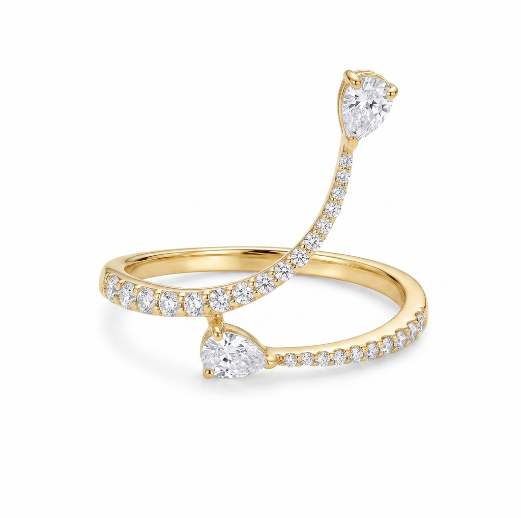 0.54 carat Lab diamond 18K Yellow gold ring