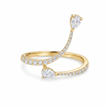 0.54 carat Lab diamond 18K Yellow gold ring