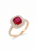3.03 Carat Ruby 18K Pink Gold Ring