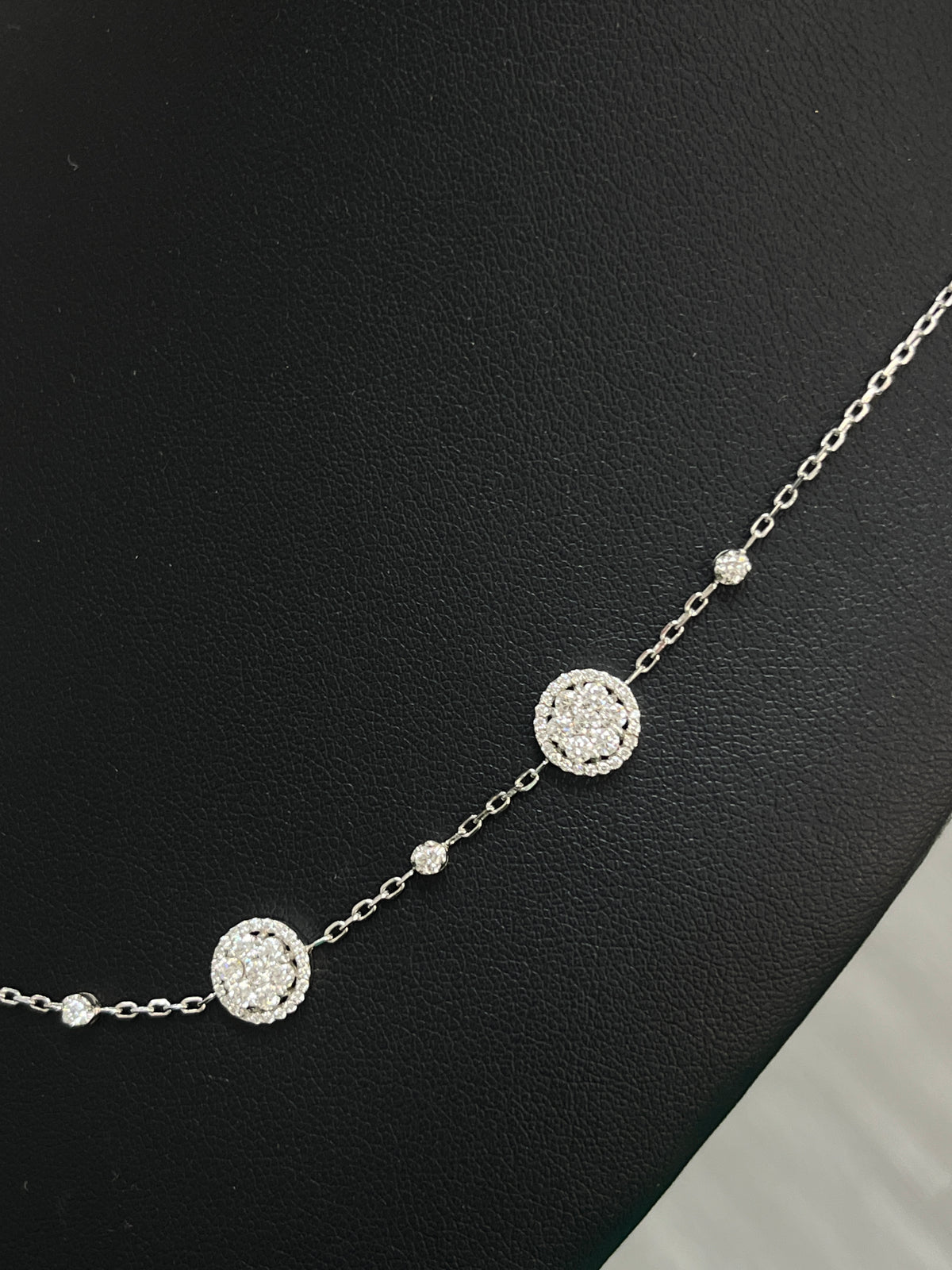 1.64  Carat Natural Diamonds in 18K WG  Necklace