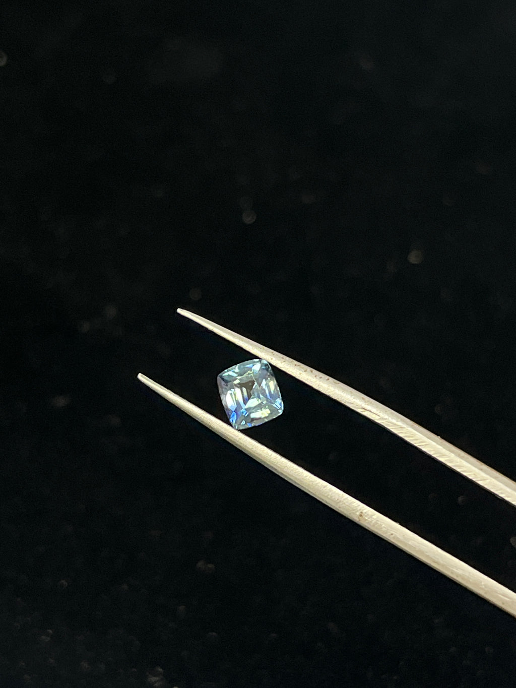 1.01 Carat Cushion Blue Green  Heat Sapphire Loose stone