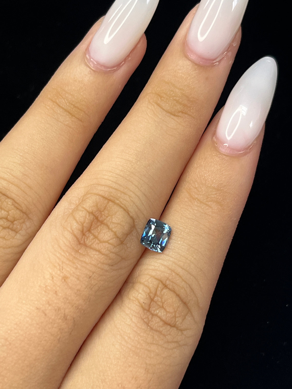 1.01 Carat Cushion Blue Green  Heat Sapphire Loose stone