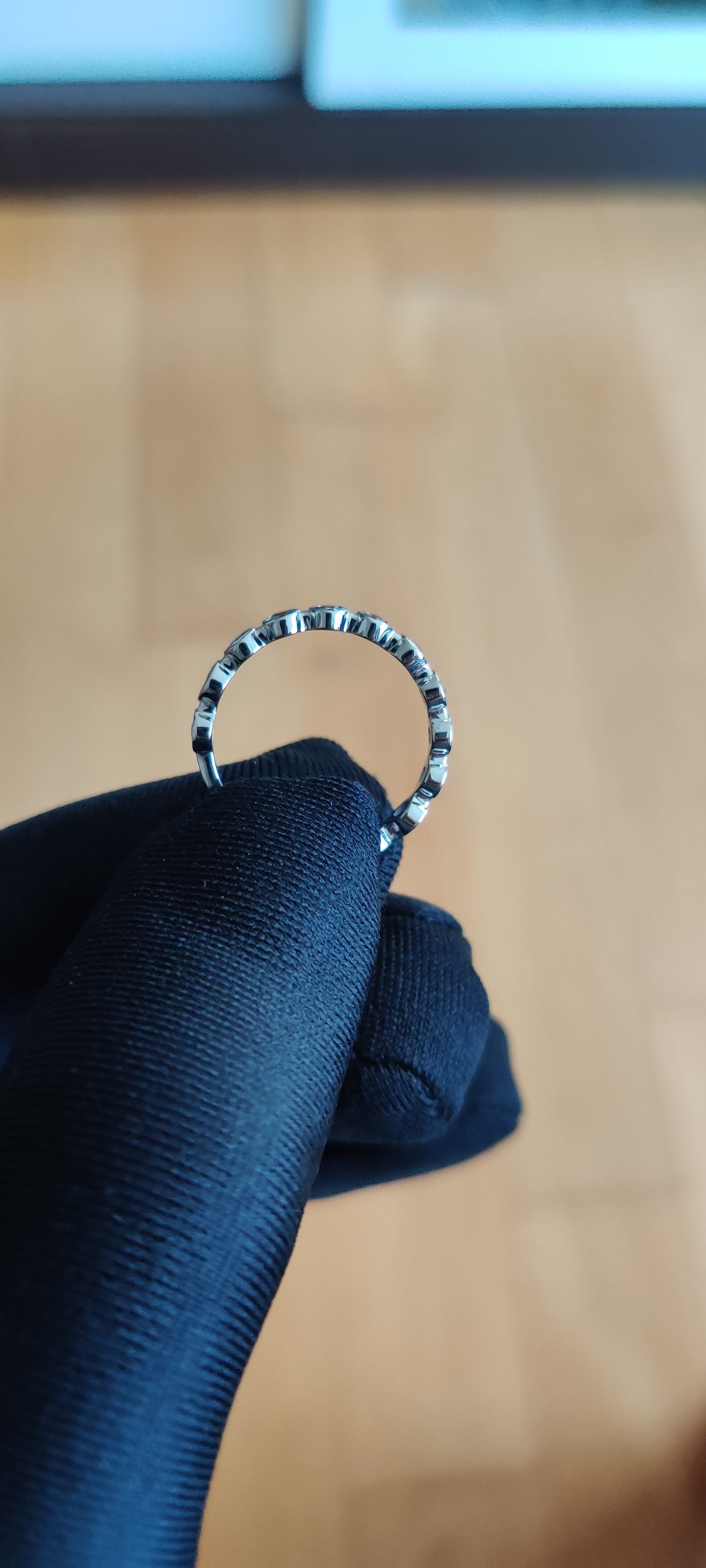 0.5 Carat Natural multi Sapphire  in  18K WG Ring