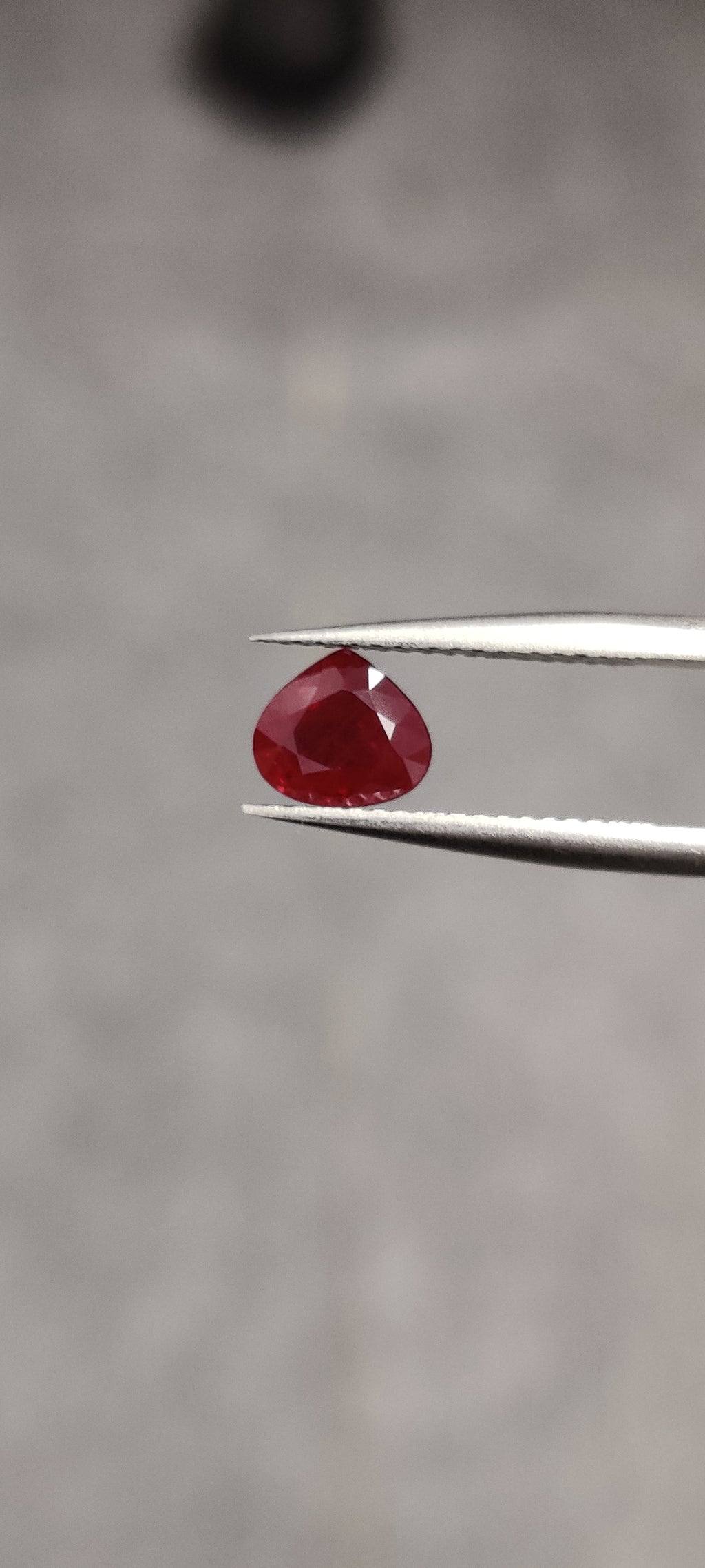1.04 Carat Pear Heat Burma Pigeon Blood Red   Ruby Loose stone