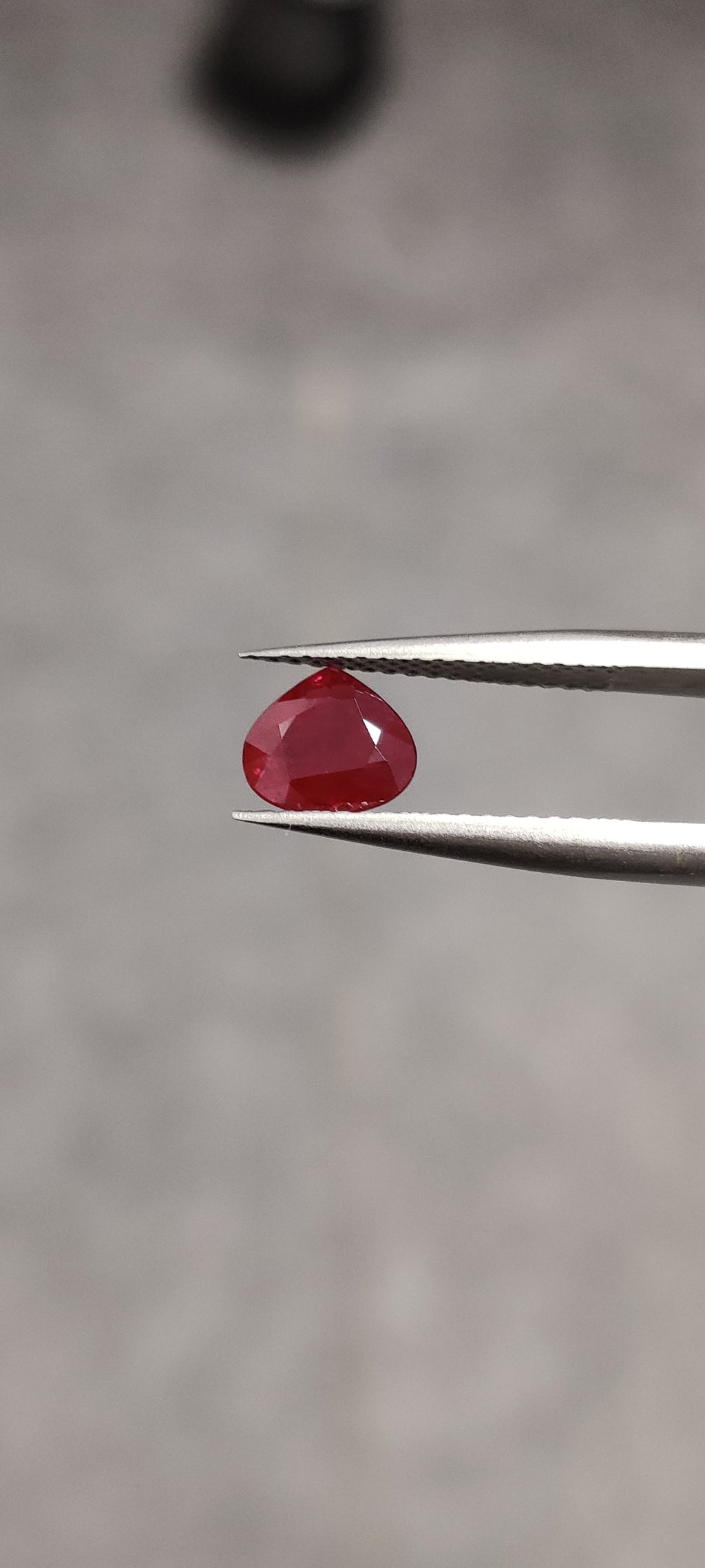 1.04 Carat Pear Heat Burma Pigeon Blood Red   Ruby Loose stone