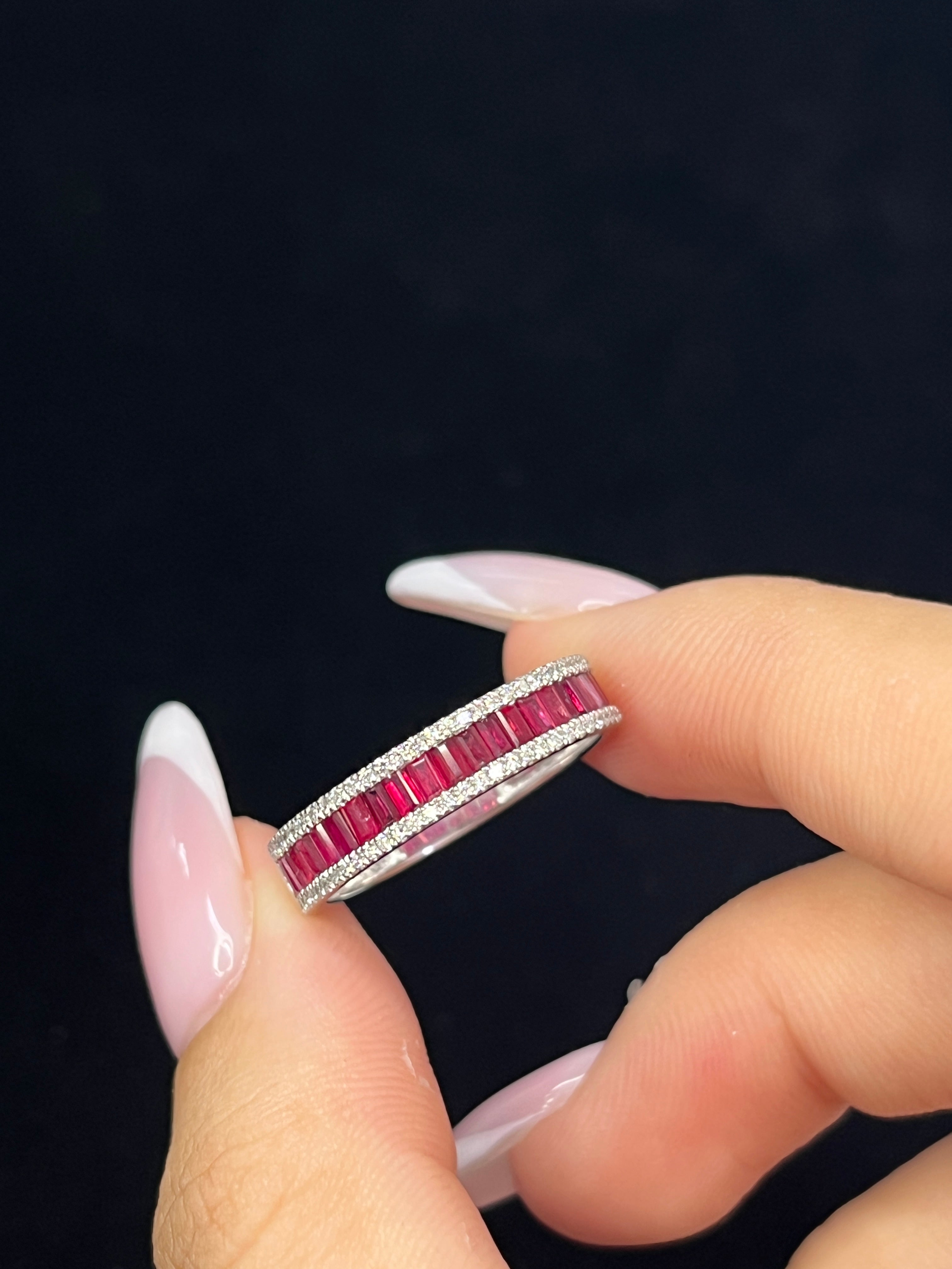 1.15 Natural Ruby in 14K WG Ring