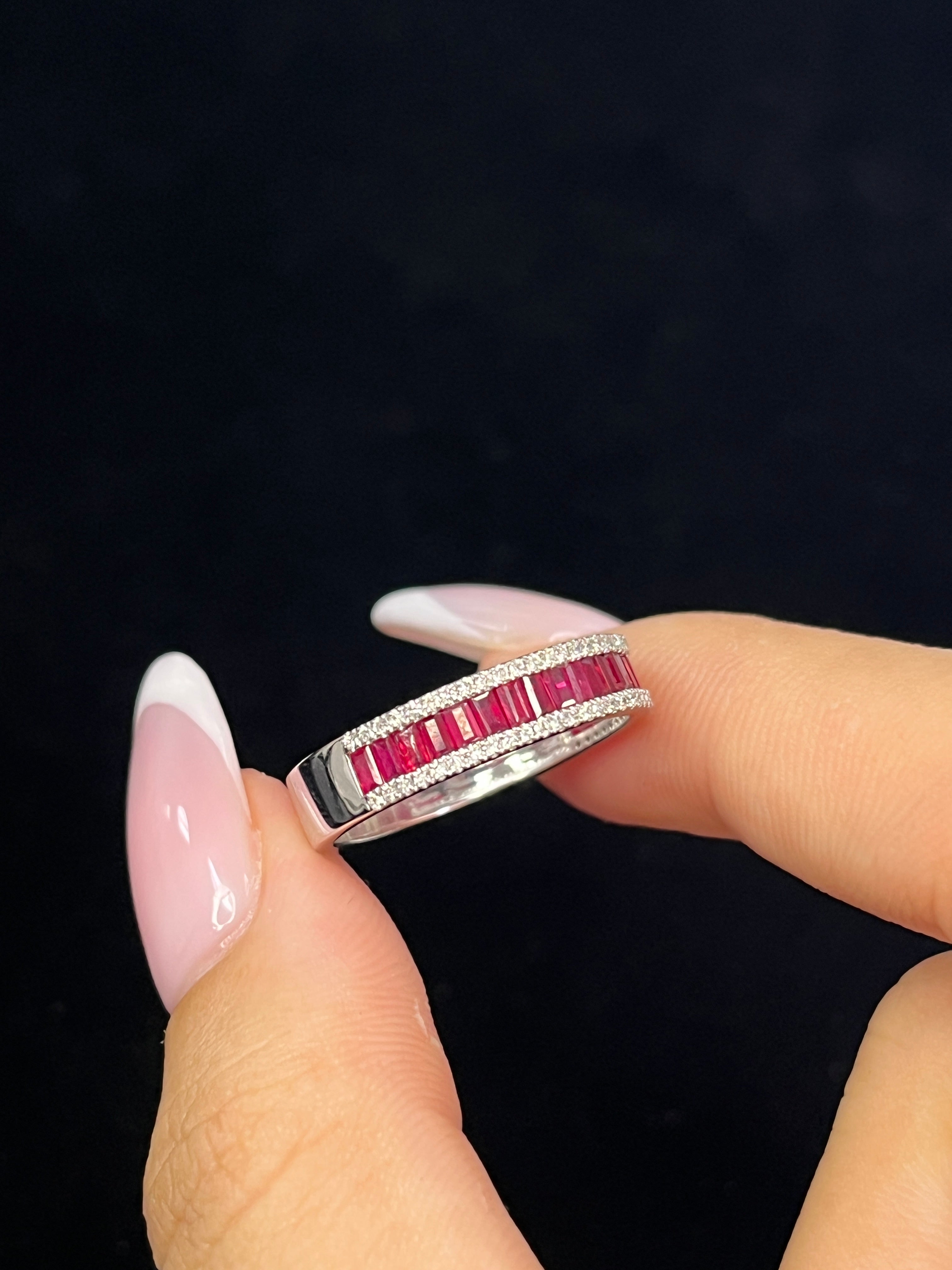 1.15 Natural Ruby in 14K WG Ring