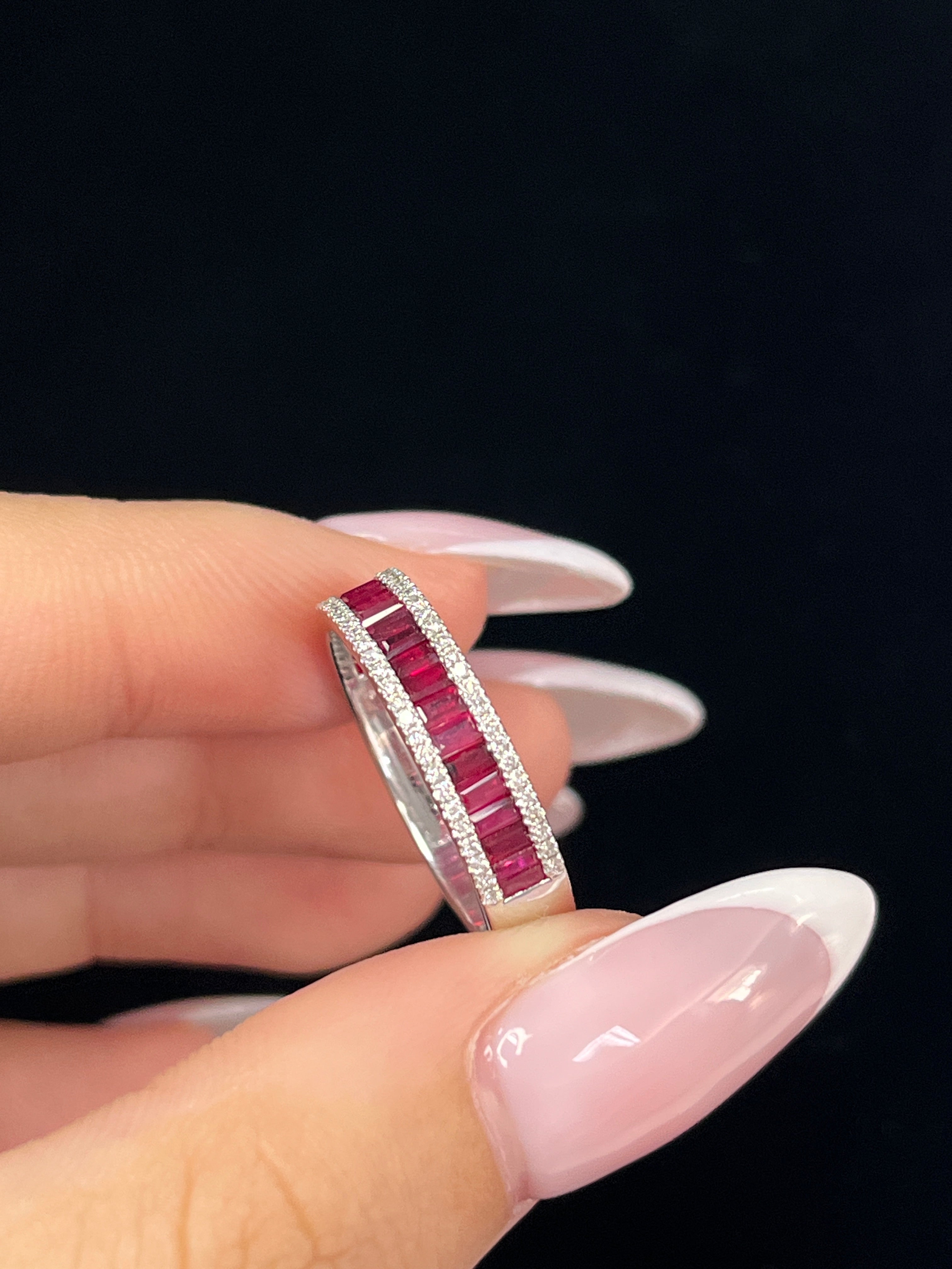 1.15 Natural Ruby in 14K WG Ring