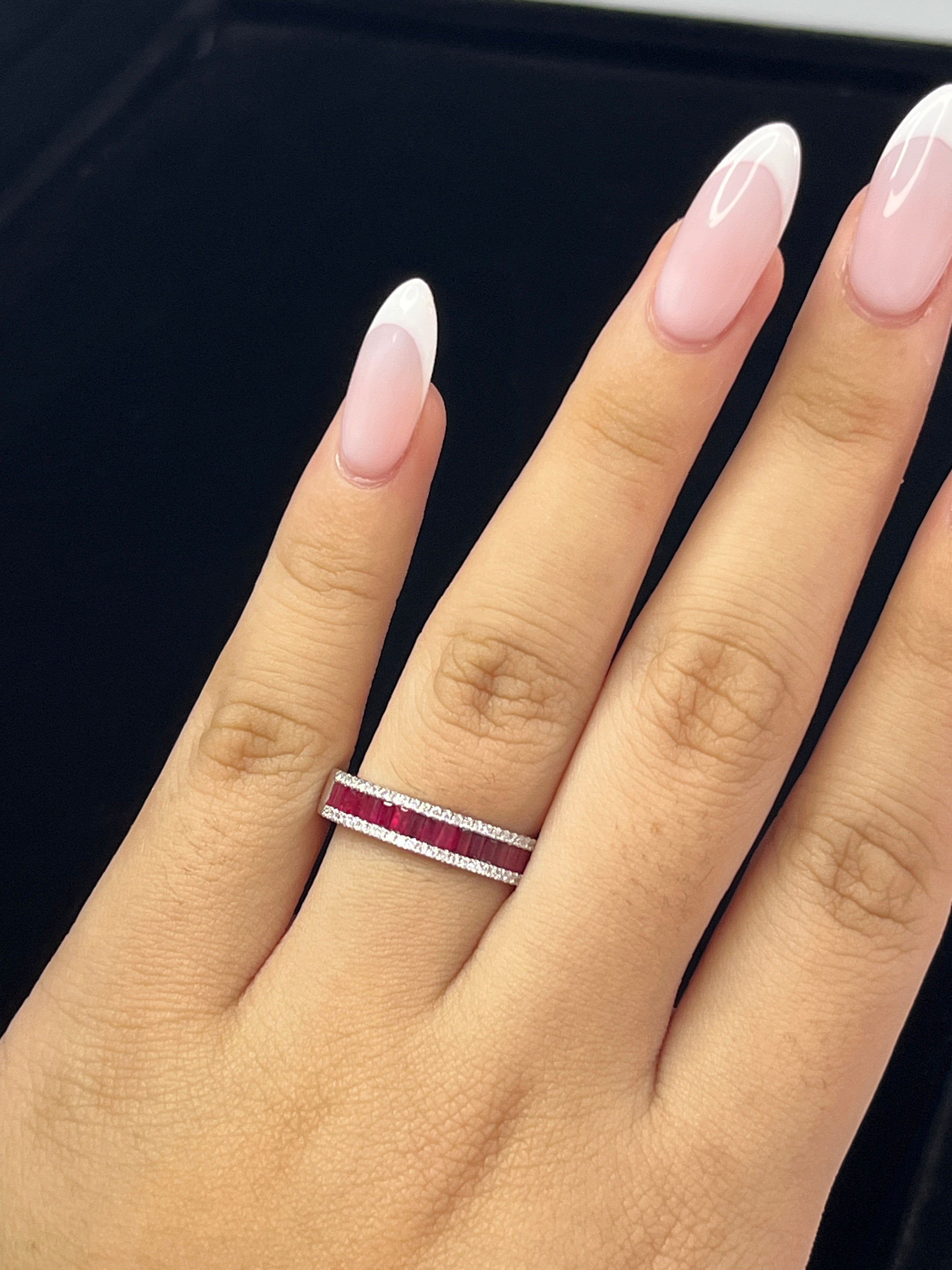 1.15 Natural Ruby in 14K WG Ring