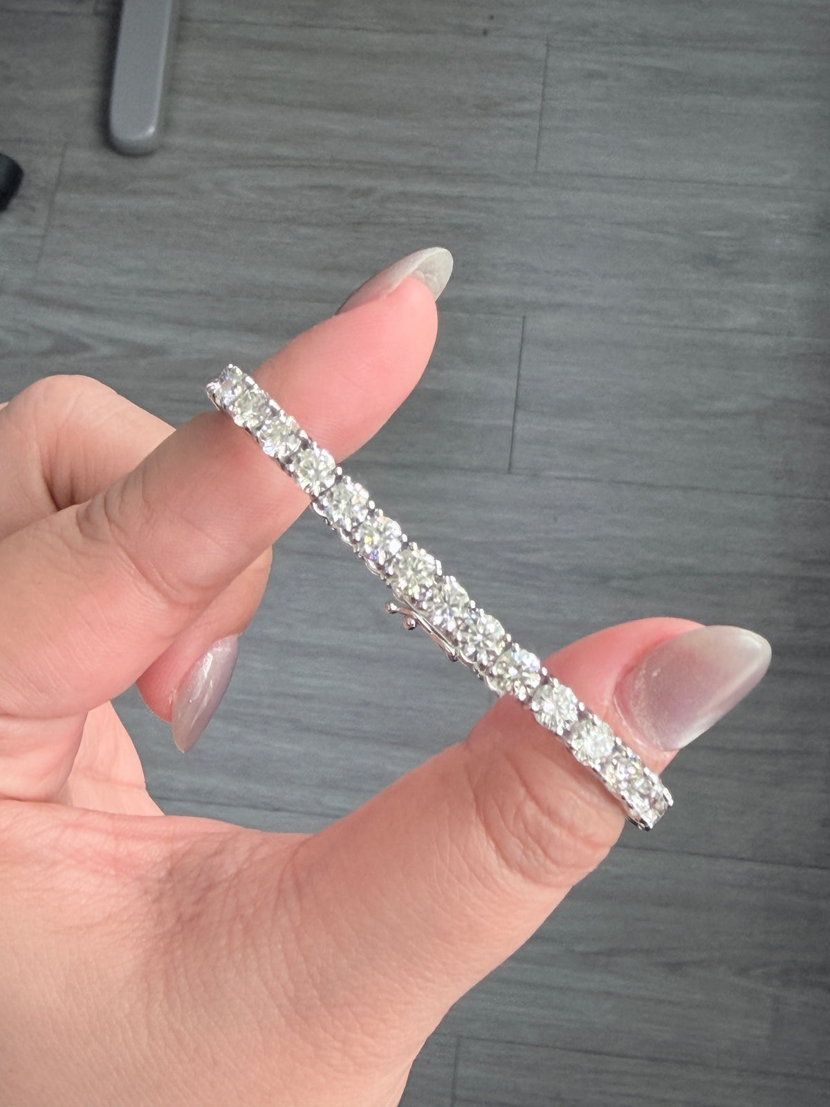 10.25 Carat Natural Diamond  in 14K WG Bracelet