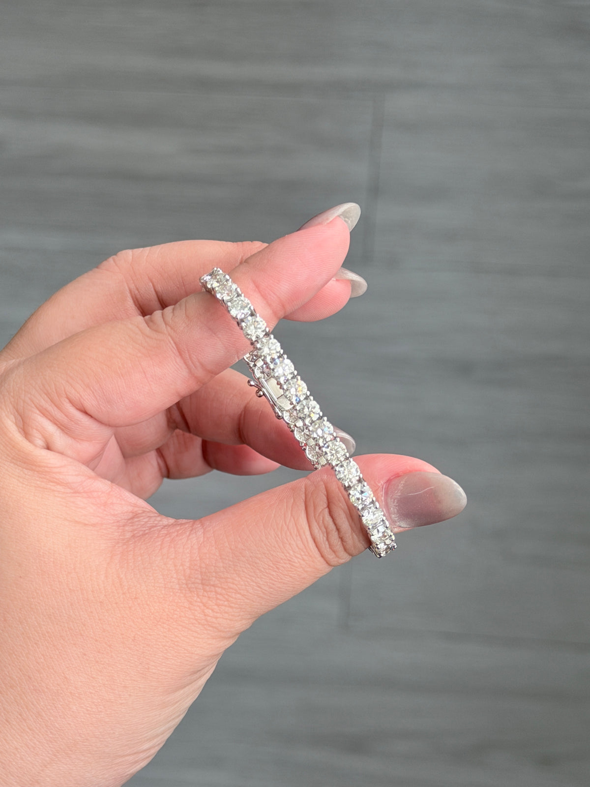 10.25 Carat Natural Diamond  in 14K WG Bracelet