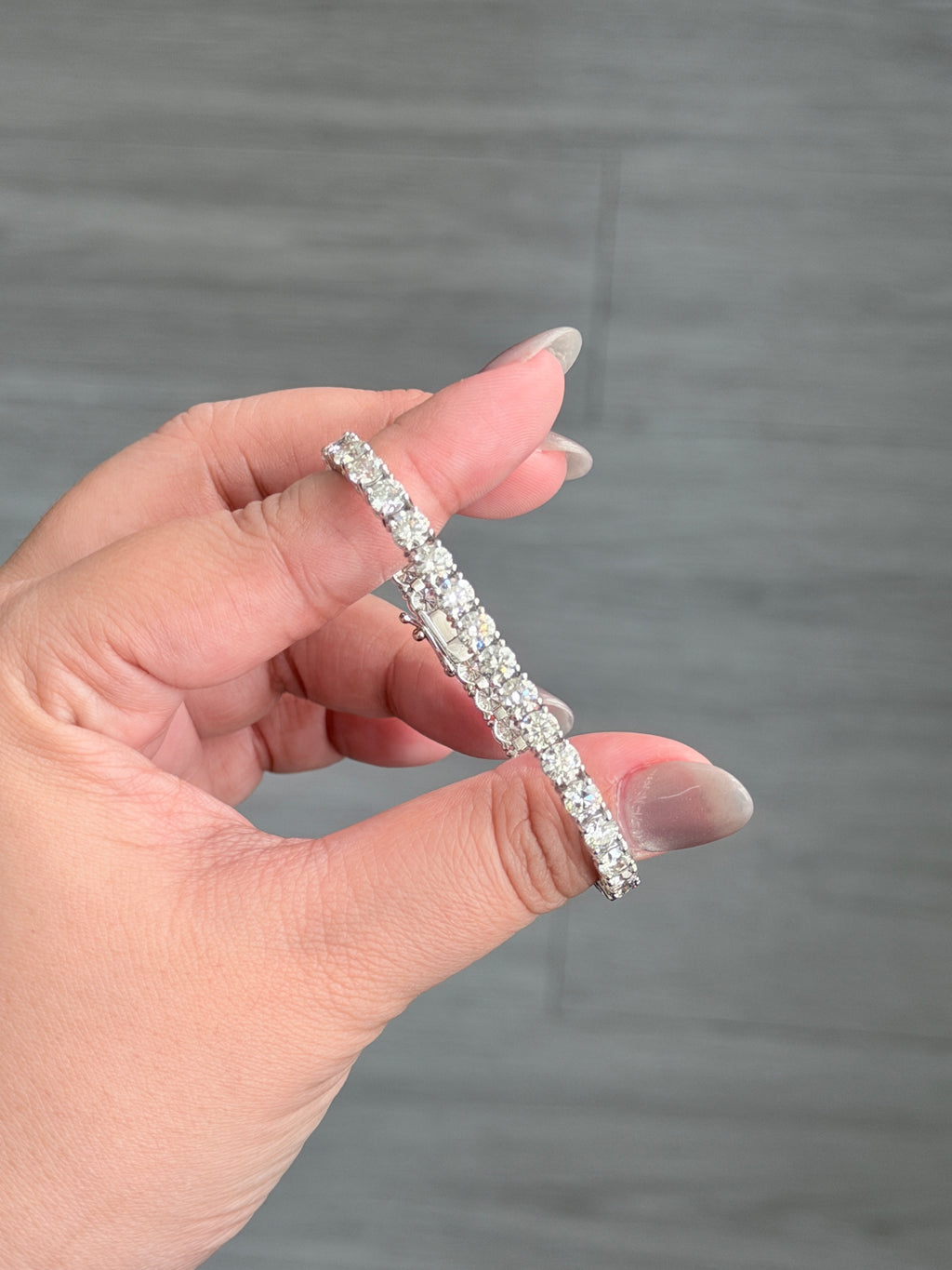 10.25 Carat Natural Diamond  in 14K WG Bracelet
