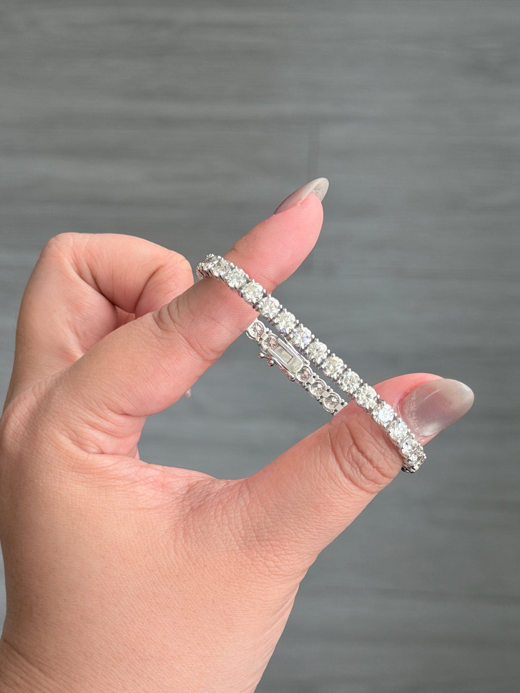 10.25 Carat Natural Diamond  in 14K WG Bracelet