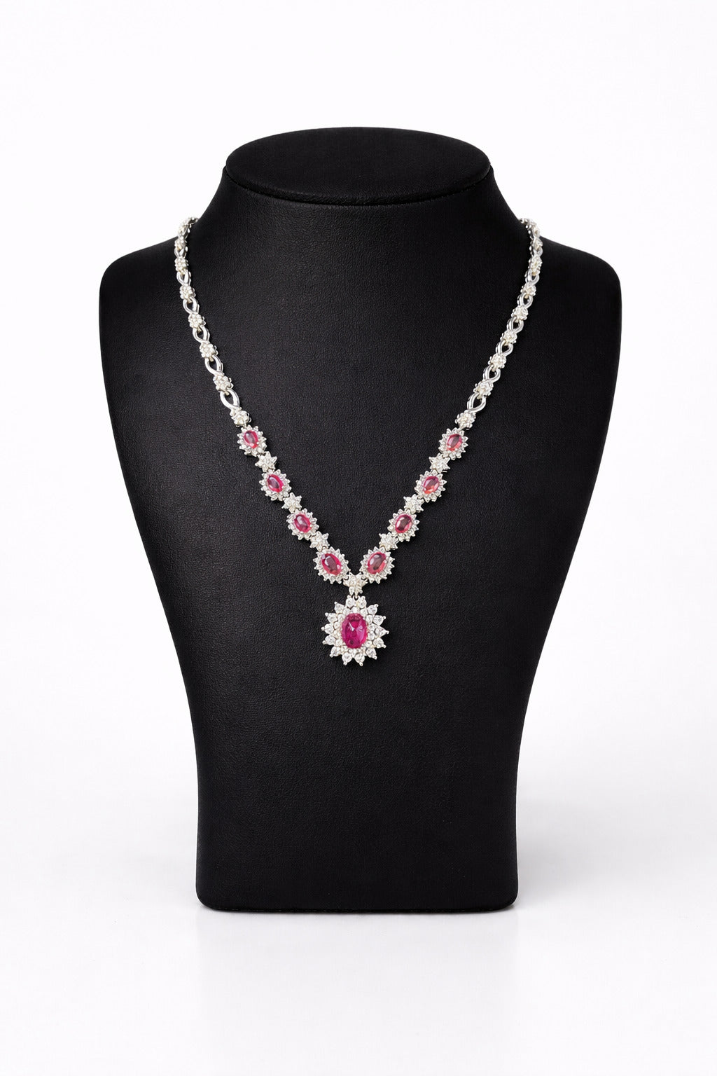 2.5 Carat Ruby in  14K WG Necklace