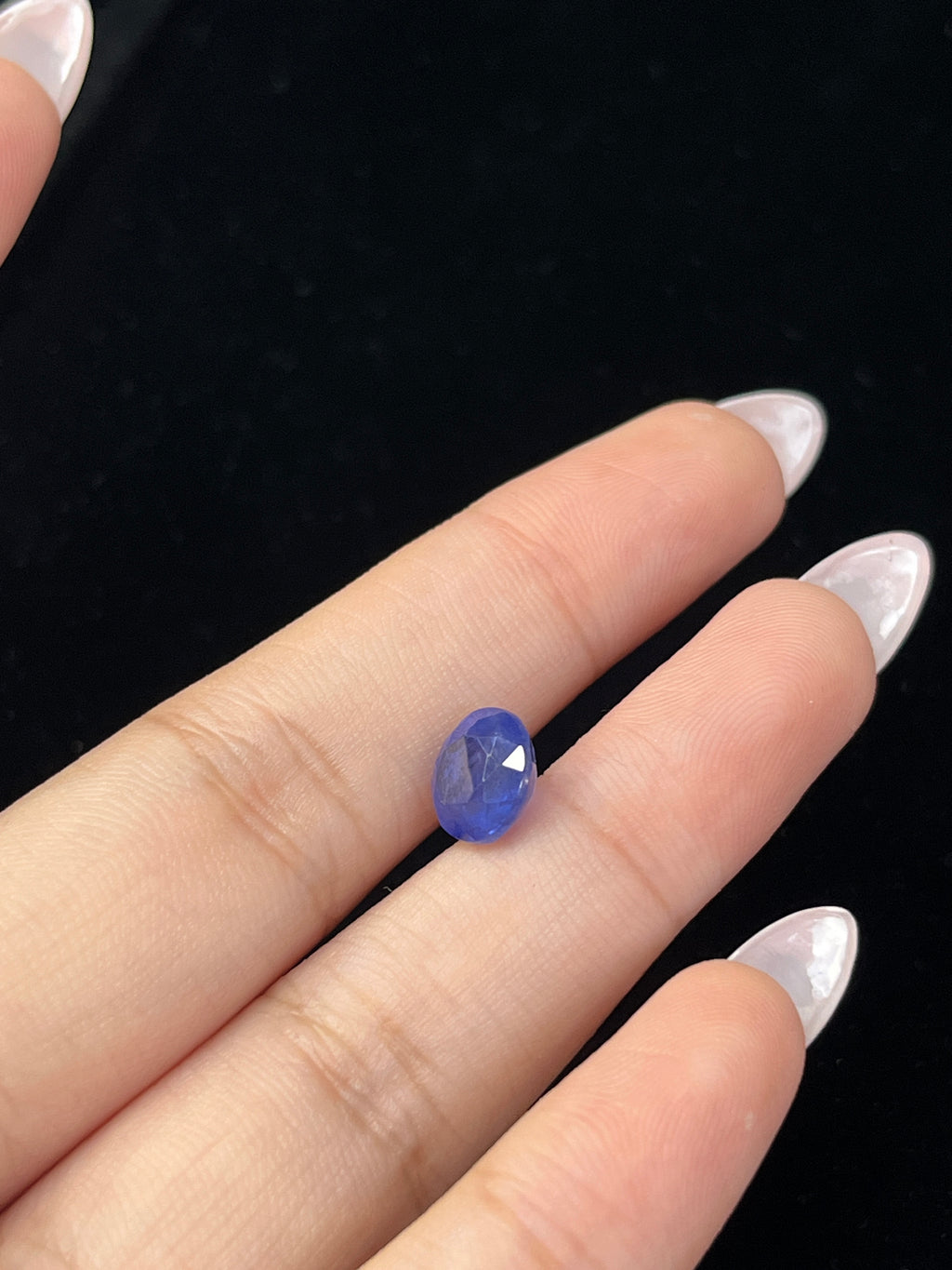 3.78 Carat Round  Blue  Heat  Sapphire Loose stone