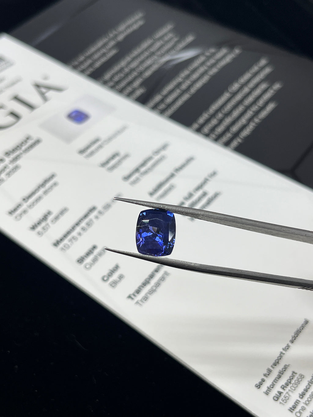 5.57 Carat Cushion cut Cornflower Blue Heat Sapphire loose stone