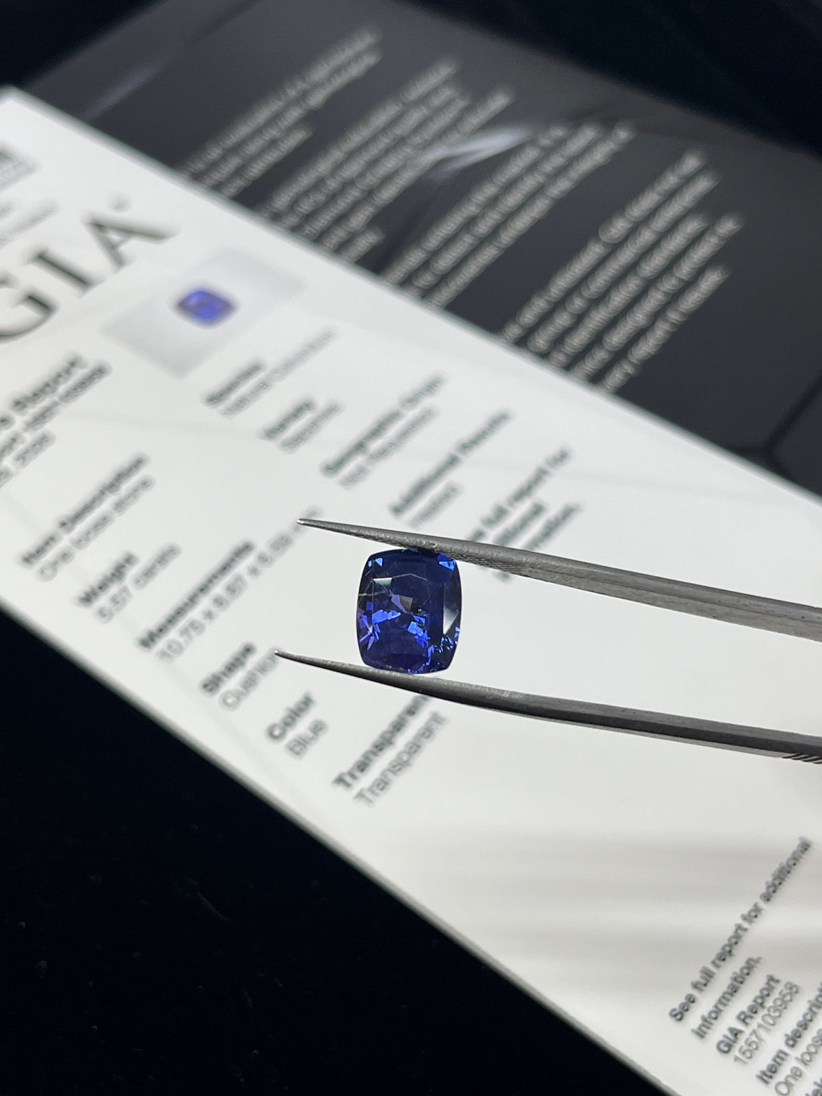 5.57 Carat Cushion cut Cornflower Blue Heat Sapphire loose stone