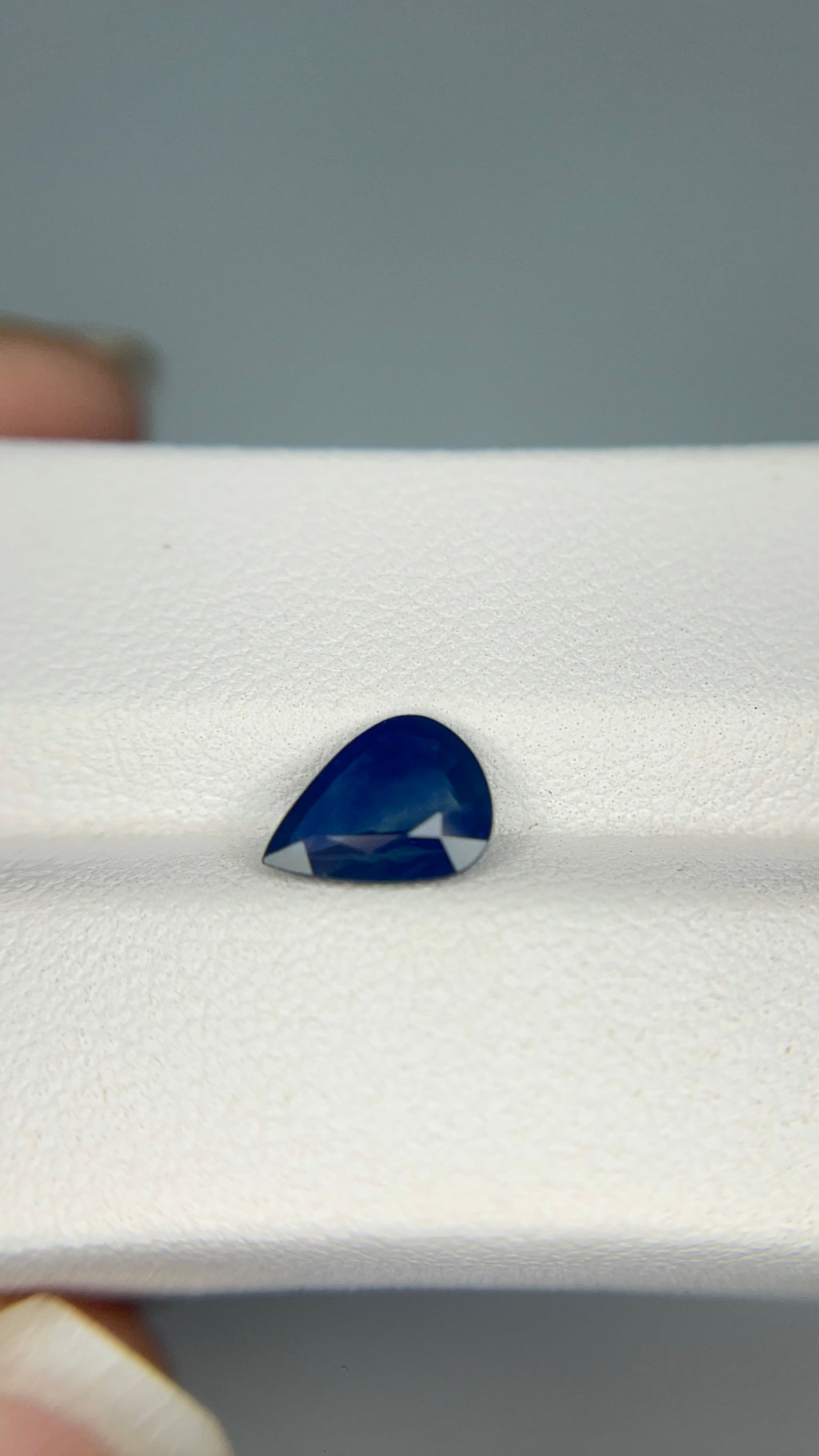 1.41 Carat Pear Blue Heat Sapphire Loose stone