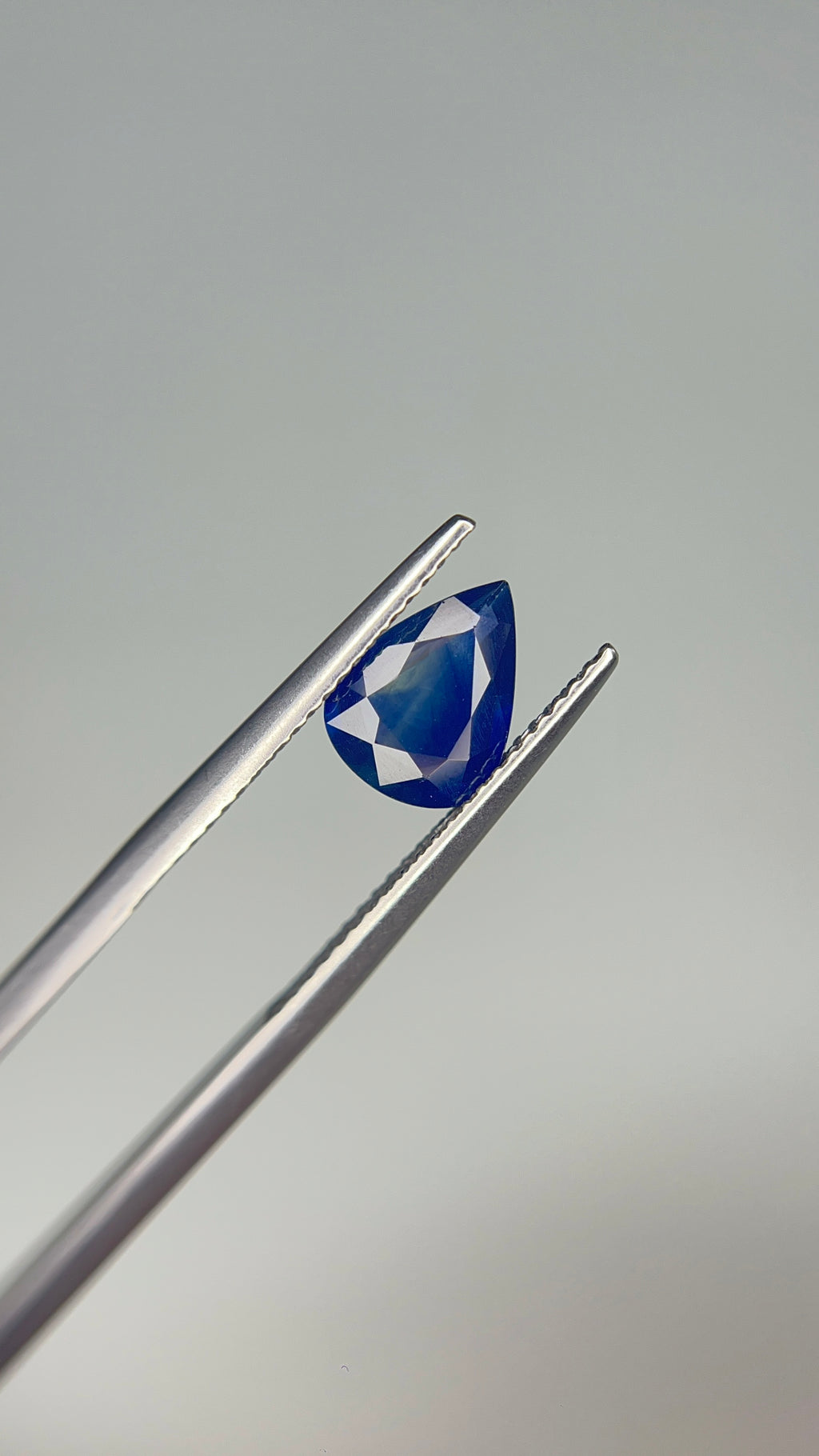 1.41 Carat Pear Blue Heat Sapphire Loose stone