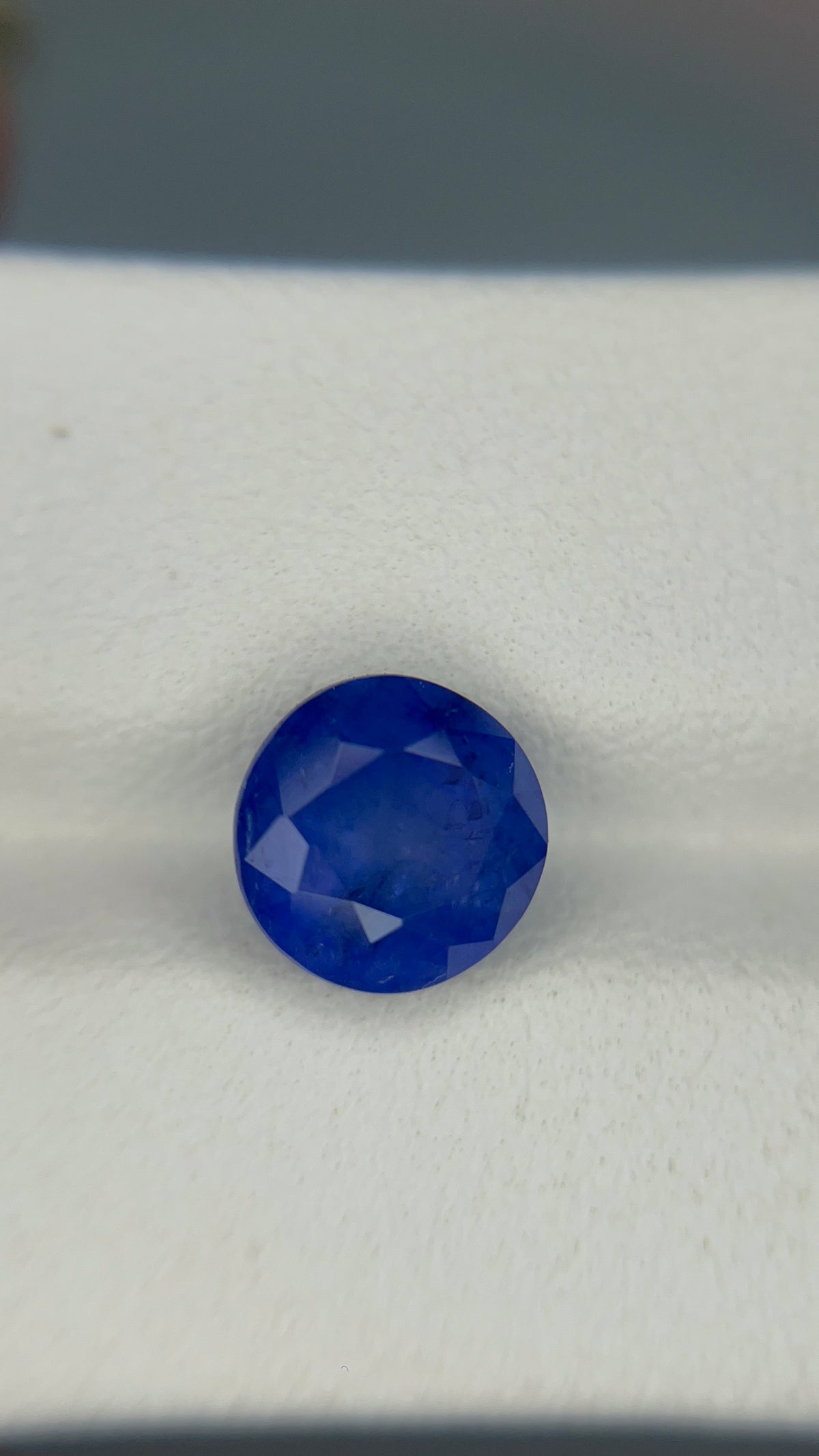 3.78 Carat Round  Blue  Heat  Sapphire Loose stone