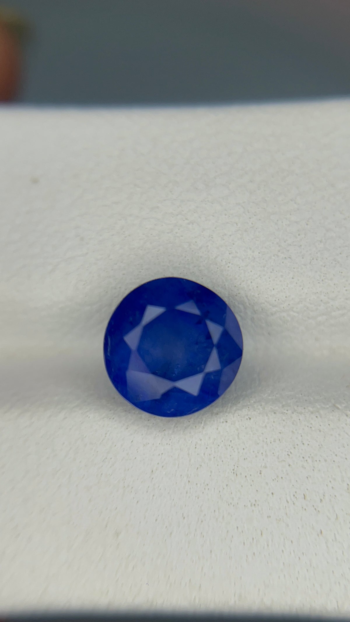 3.78 Carat Round  Blue  Heat  Sapphire Loose stone