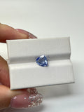 1.71 Carat Trillian cut Sri Lanka  Crystal Blue Heat  Sapphire Loose stone
