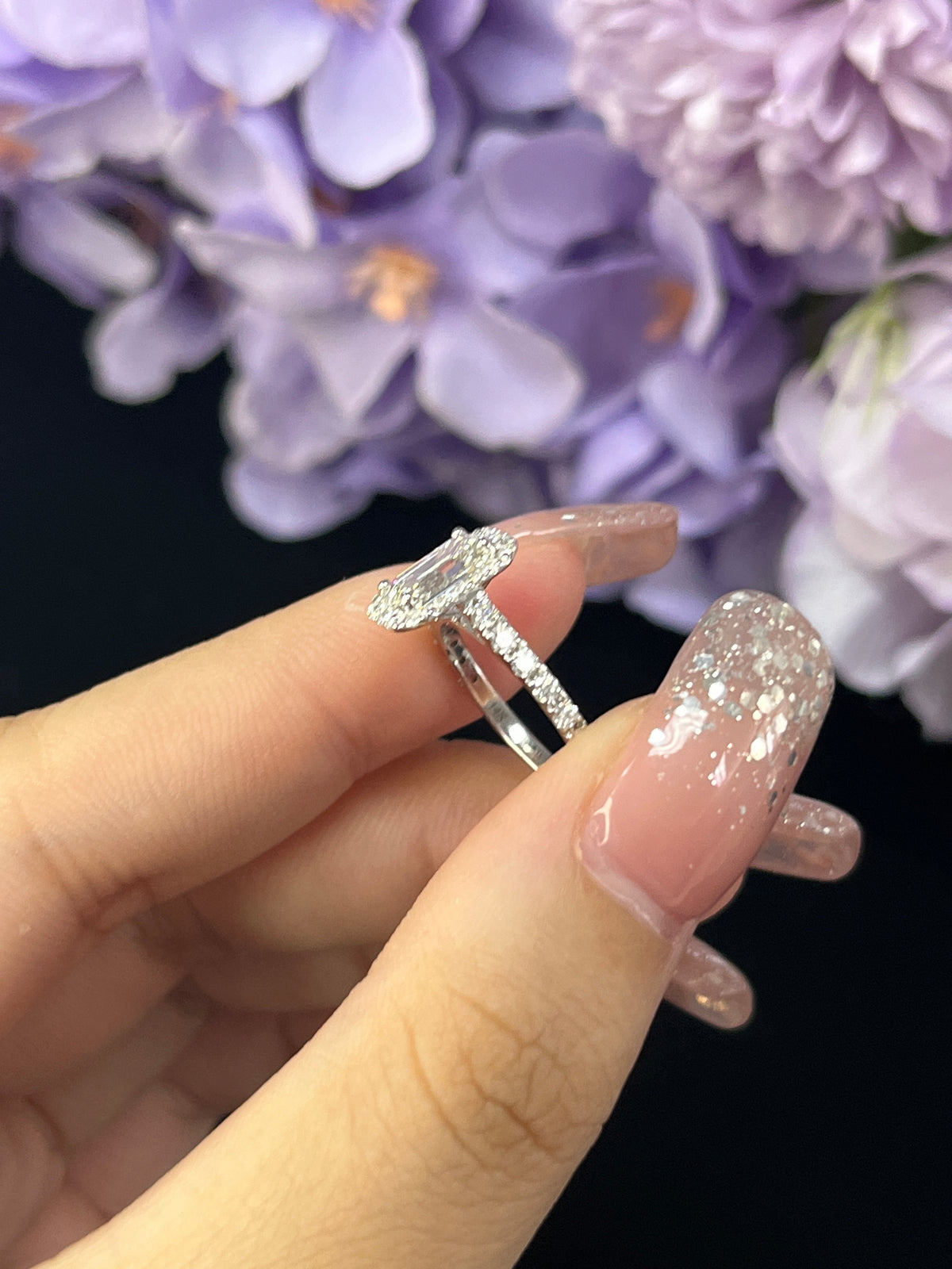 1.11 Carat Lab Diamond in 14K White Gold Ring