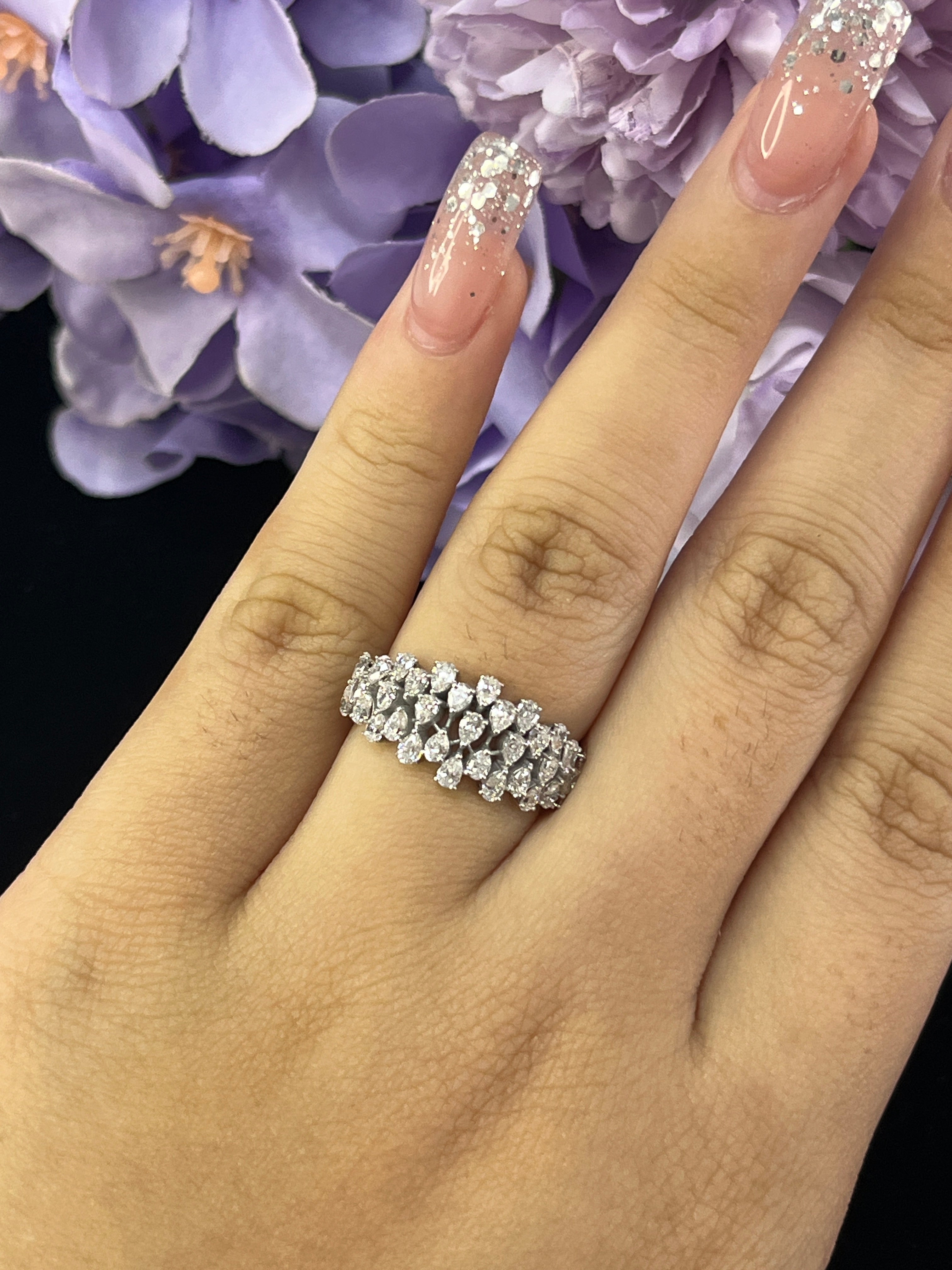 1.51 Carat Lab Diamond in 14K White Gold Ring
