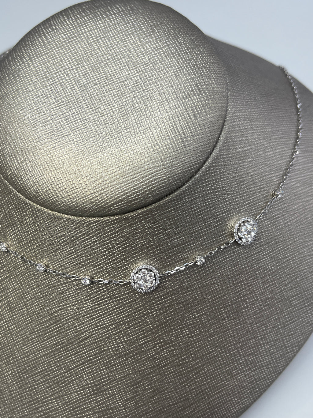 1.64  Carat Natural Diamonds in 18K WG  Necklace