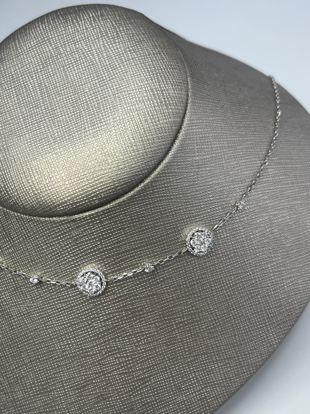 1.64  Carat Natural Diamonds in 18K WG  Necklace