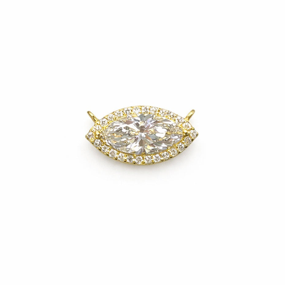 1.03 Carat Marquise Lab Diamond in 14K Yellow Gold Pendant